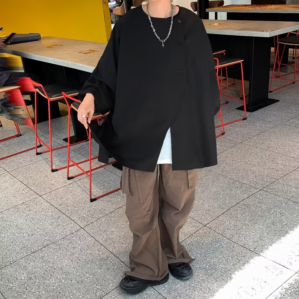 Áo Sơ Mi Tay Ngắn Mỏng Phong Cách Ruffian Cao Cấp Thời Trang Mùa Hè Hàng Mới 2023 Dành Cho Bạn Nam