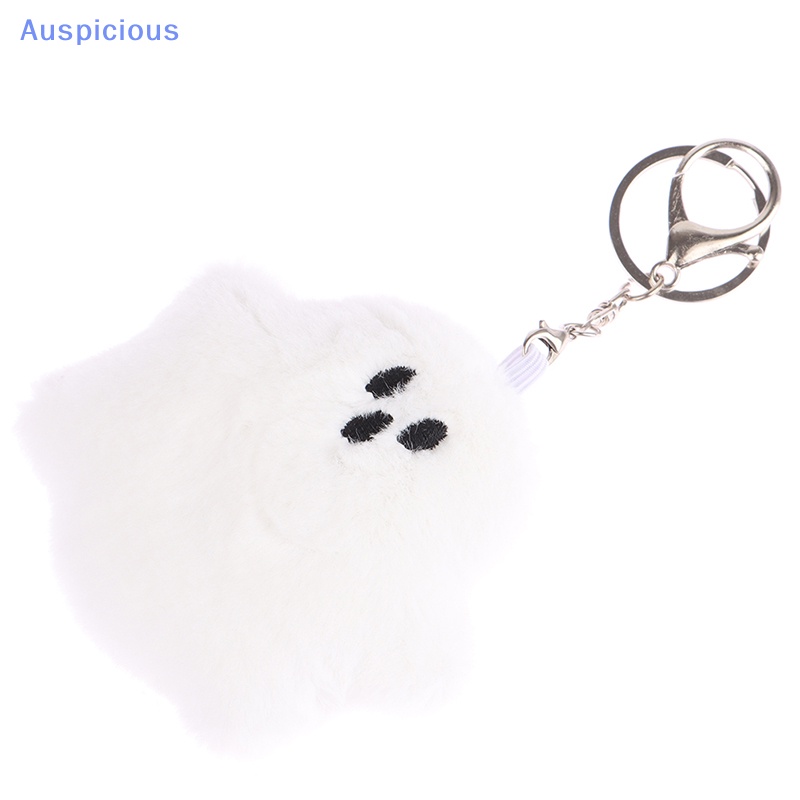 Móc Khóa Búp Bê Ma Nhồi Bông Mềm Mại Màu Trắng Dùng Làm Quà Tặng Halloween