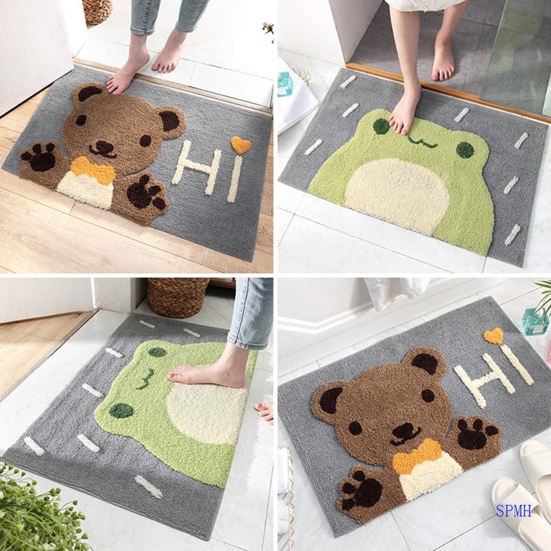 Thảm Chùi Chân Siêu Thấm Nước Cao Cấp Hình Ếch / Gấu Dễ Thương