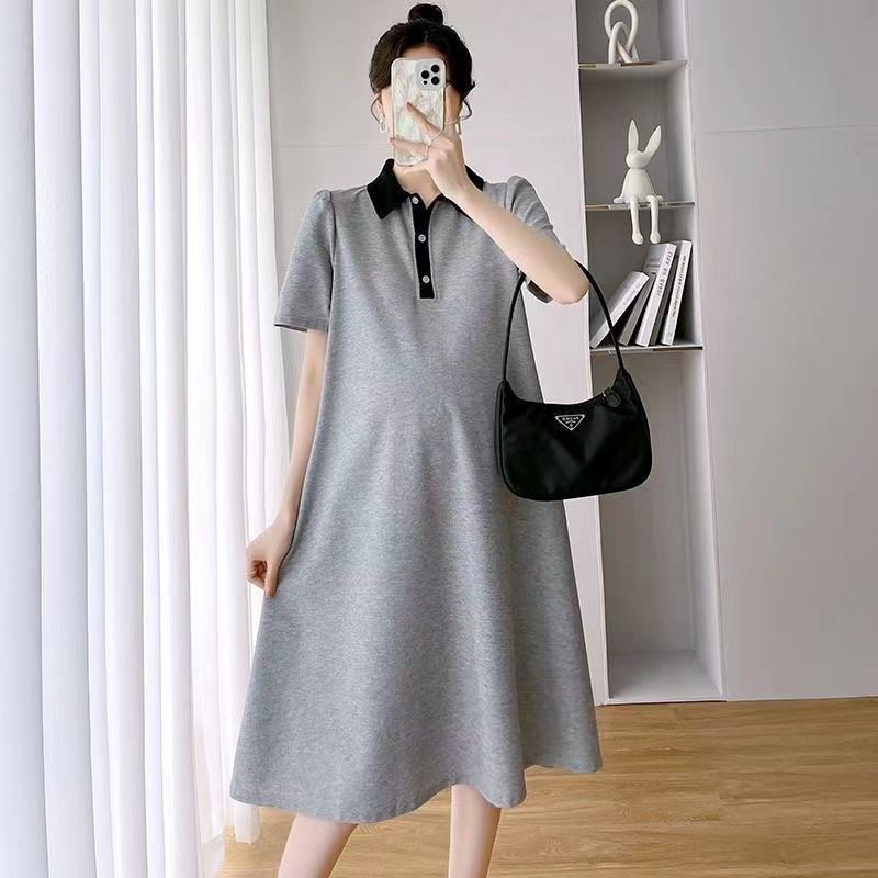 YHTN váy bầu bigsize Thời trang xinh dễ thương váy bầu mùa hè đầm bầu