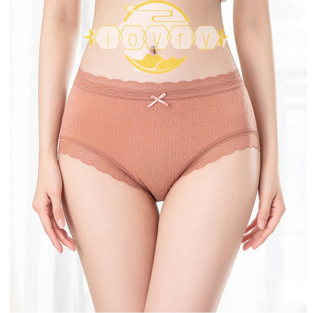 Quần Lót Ren Không Đường May Màu Sắc Trơn Thoáng Khí Thoải Mái Dành Cho Nữ