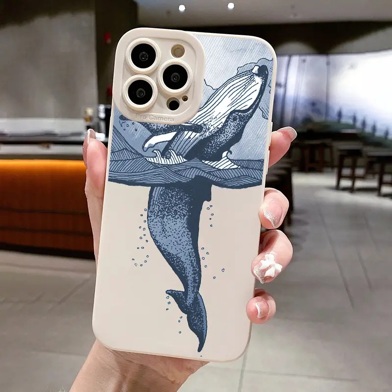 Ốp Điện Thoại TPU Silicon Hình Cá Voi Cho IPhone 14 11 Pro Max 13 12 Pro Max XS X XR SE 2020 6S 8 7 Plus