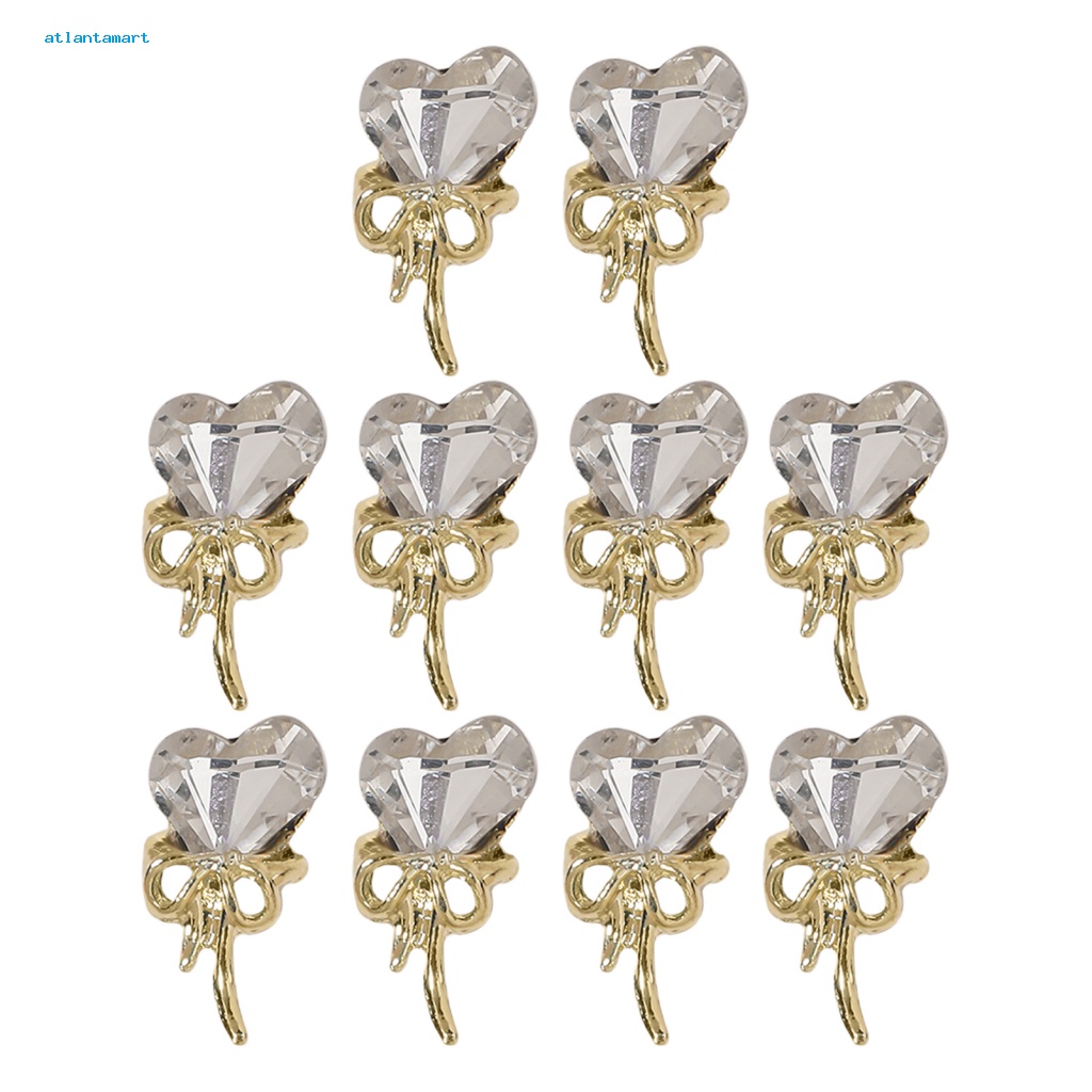 Túi Đựng Đồ Dùng Cao Cấp Tiện Dụng| Set 10 Phụ Kiện Trang Trí Móng Tay Hình Nơ 3D Bằng Hợp Kim DIY Sang Trọng