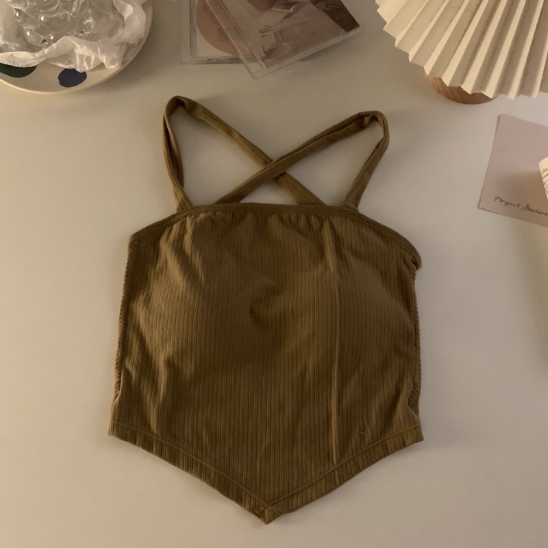 Áo Croptop Hai Dây Có Mút Nâng Ngực Thời Trang Quyến Rũ Cho Nữ