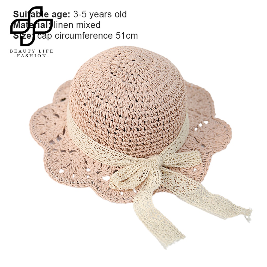 Mũ Vành Tròn Rỗng Điều Chỉnh Được Thời Trang Xinh Xắn Cho Bé Gái