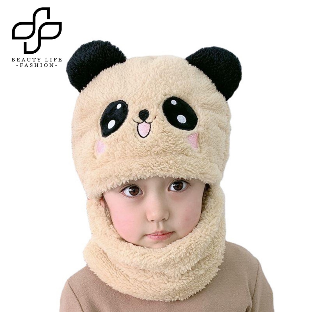 Nón Len Giữ Ấm Tai Gấu Dễ Thương Cho Bé