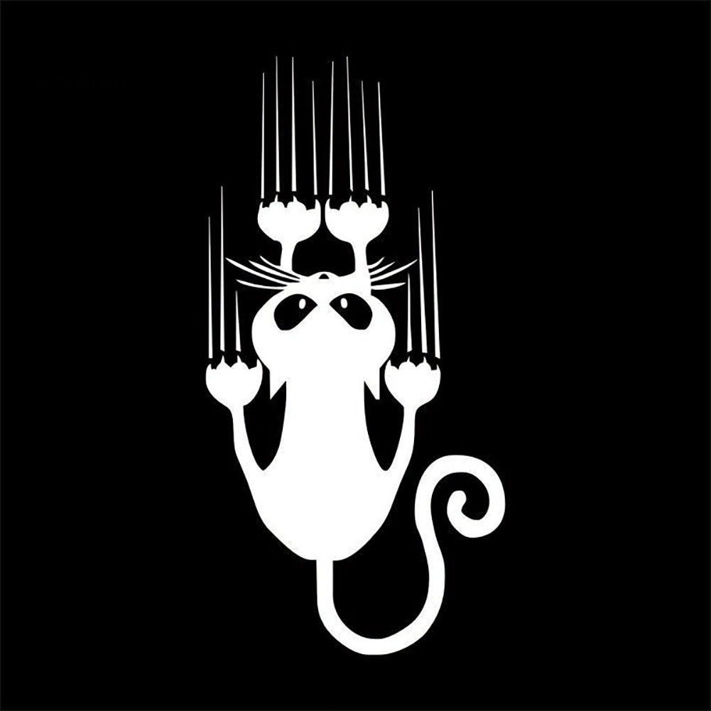 Miếng Dán Trang Trí Xe Hơi Hình Mèo Vui Nhộn Chống Thấm Nước