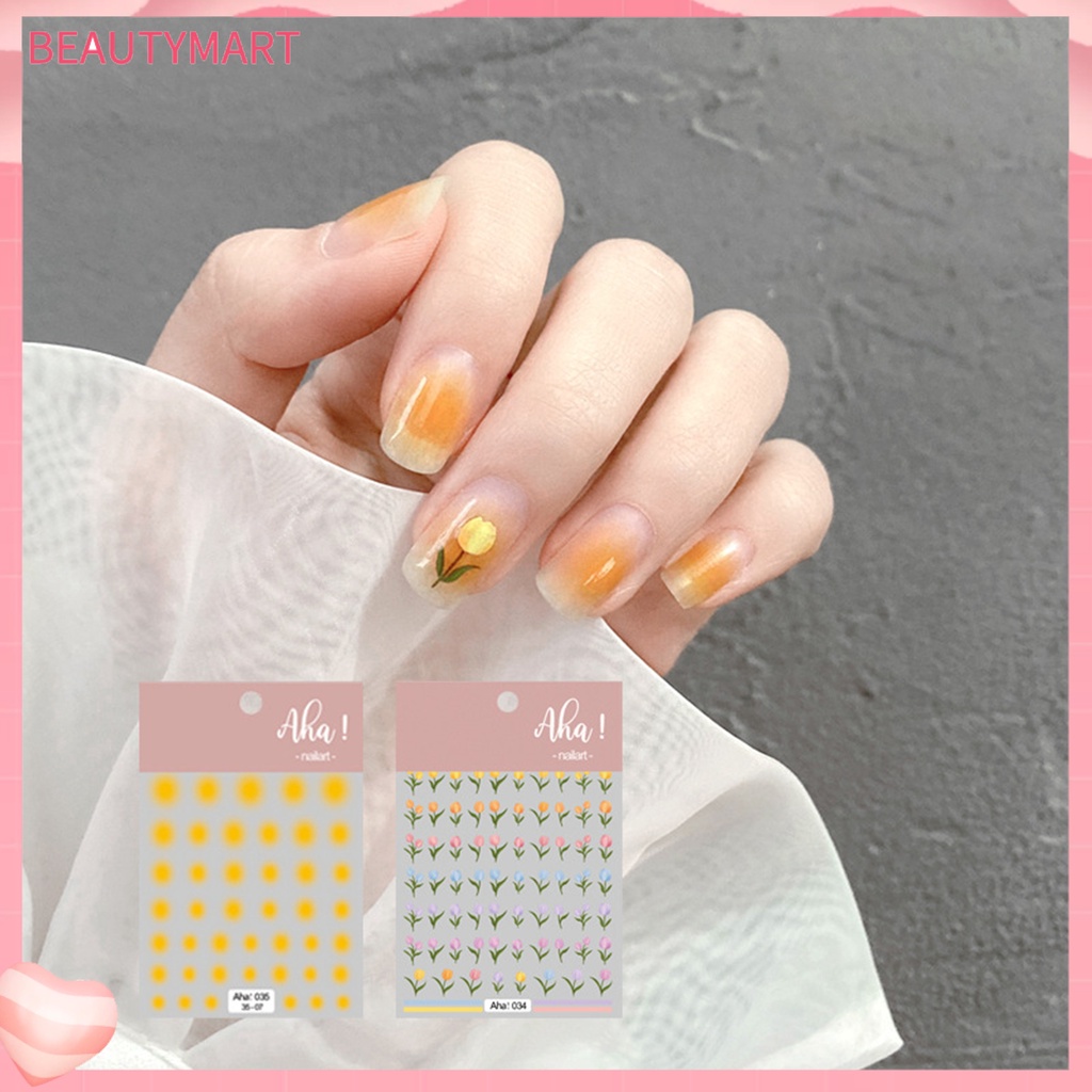 Miếng Dán Móng Tay Tự Dính Không Phai Màu Sắc Sống Động Dễ Sử Dụng