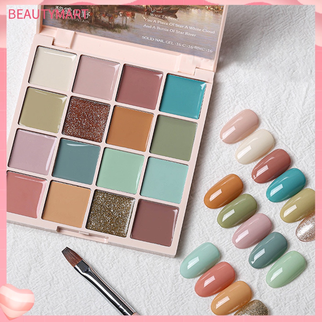 Kem Sơn Móng Tay 16 Màu Sắc Tự Nhiên Trọng Lượng Nhẹ 1.5g An Toàn Dành Cho Nữ