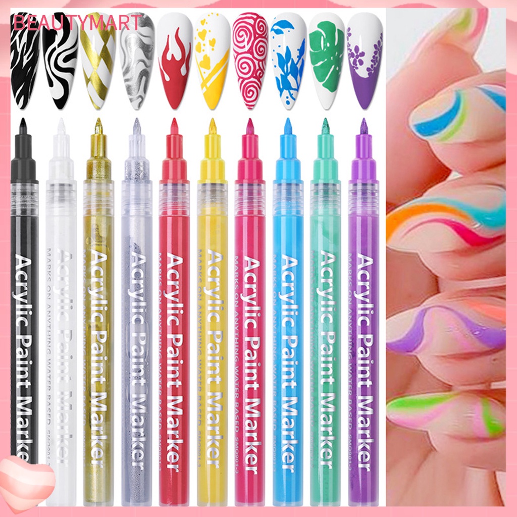 Bút Vẽ Móng Tay 3D Trọng Lượng Nhẹ Chống Nước Chuyên Nghiệp