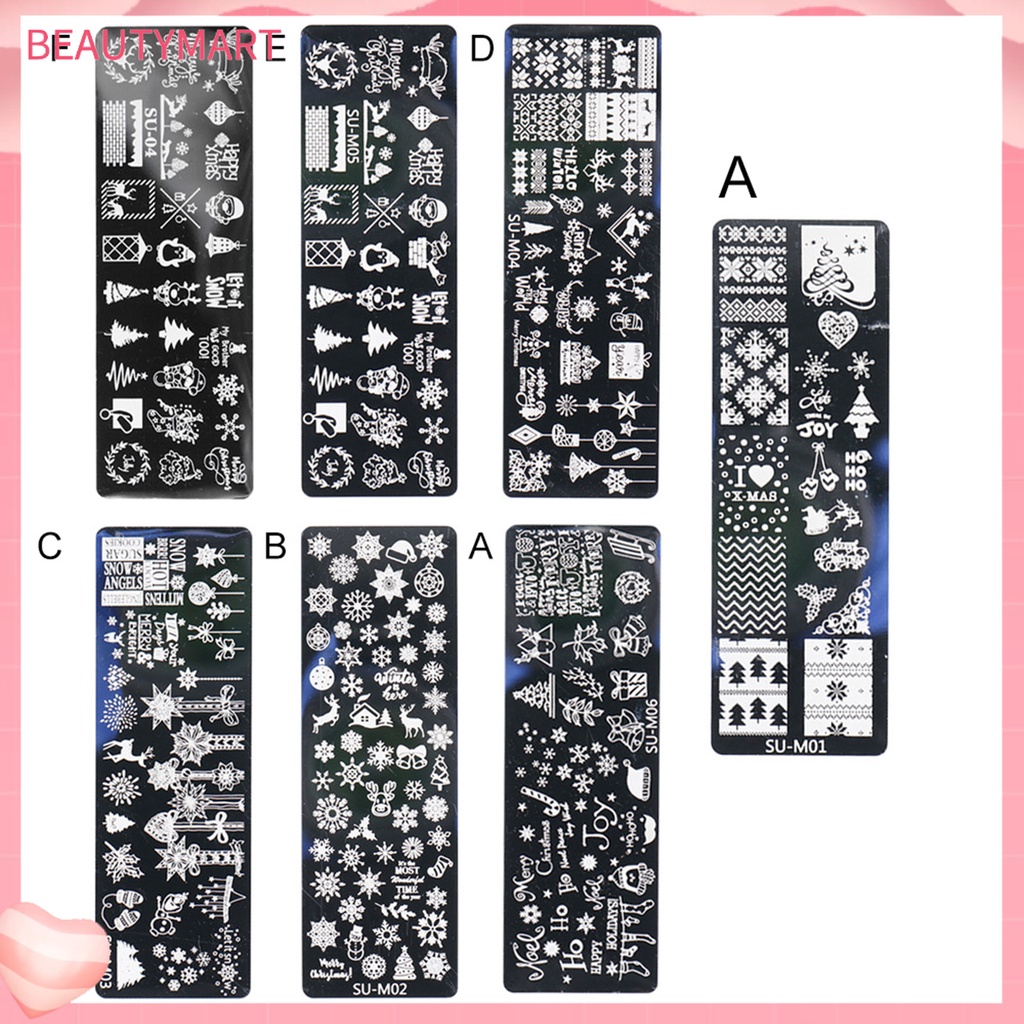 Khuôn In Họa Tiết Trang Trí Móng Tay Bằng Thép Không Gỉ Chống Rỉ Dễ Sử Dụng