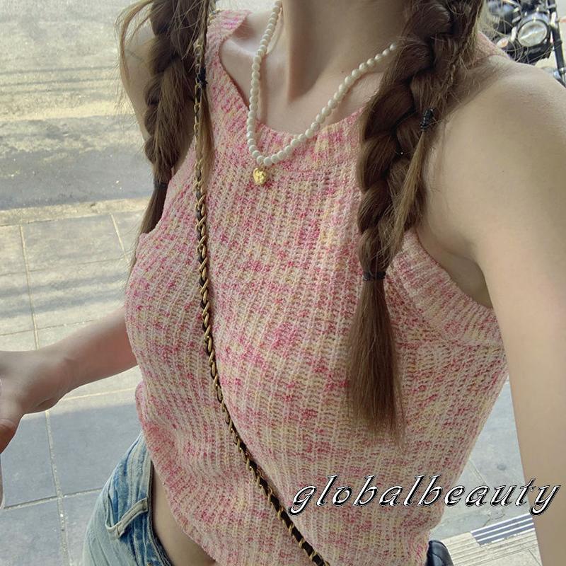 Áo Croptop Hai Dây Họa Tiết Kẻ Sọc Nhiều Màu Thời Trang Mùa Hè Cho Nữ