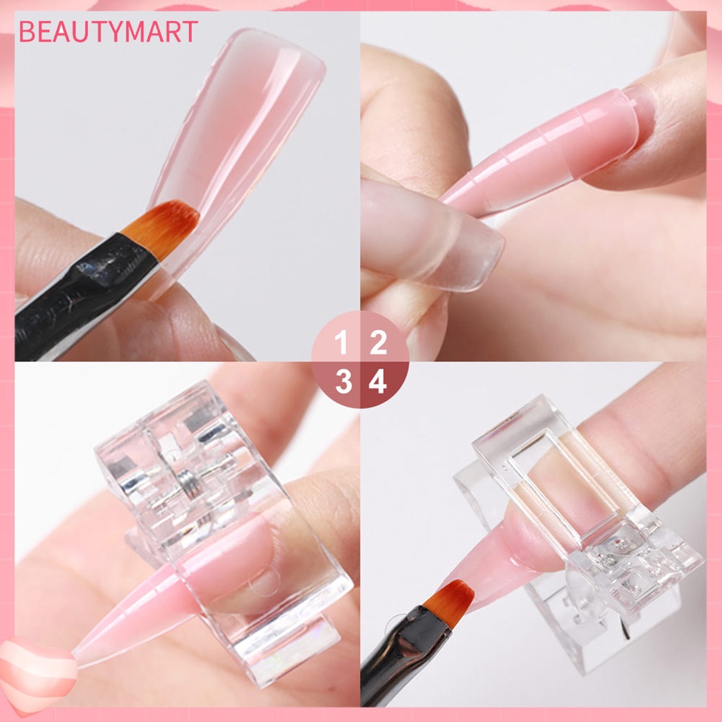 Bộ 100 Móng Tay Giả Hình Thang Siêu Mỏng Điêu Khắc Tiện Dụng