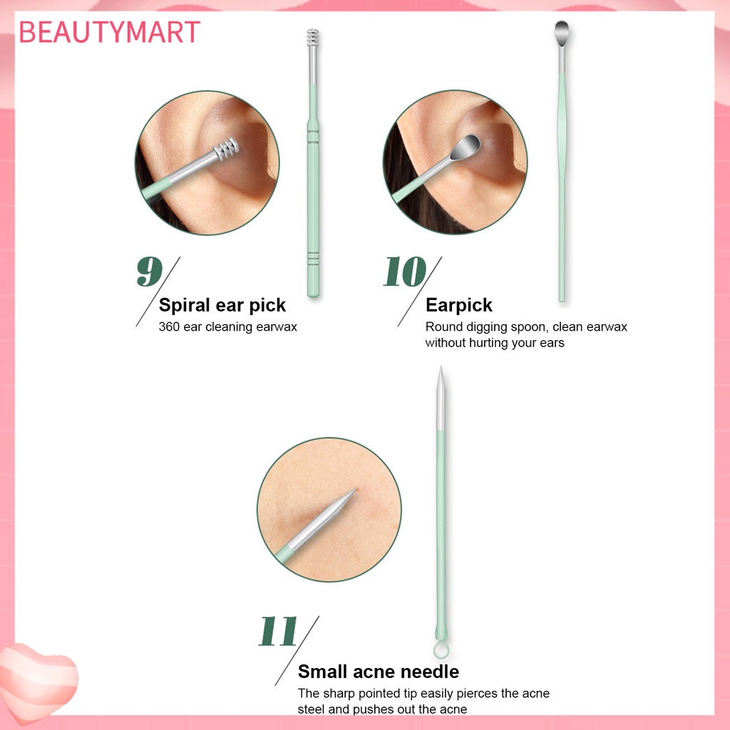 Bộ 16 Dụng Cụ Chăm Sóc Móng Tay / Lông Mày Chuyên Nghiệp Bằng Thép Không Gỉ