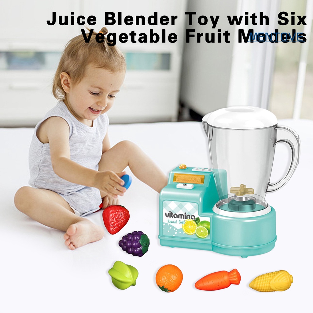 1 Bộ Máy Xay Sinh Tố Đồ Chơi Có Đèn Và Nhạc Cho Nhà Búp Bê