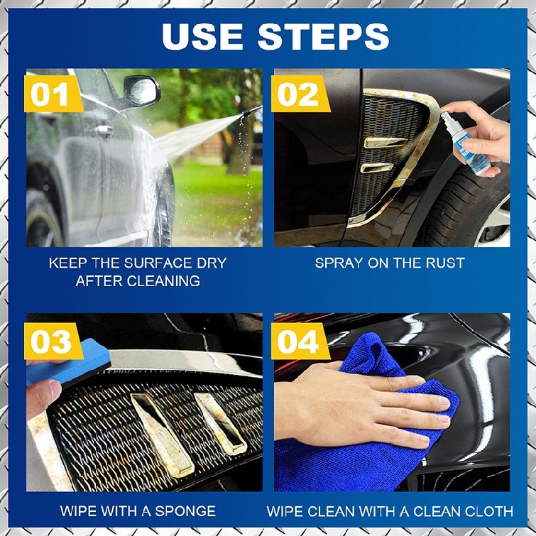 Mamy Car Rust Stain Remover Spray Cleaning Iron Remover Protects Iron Metal Surfaces