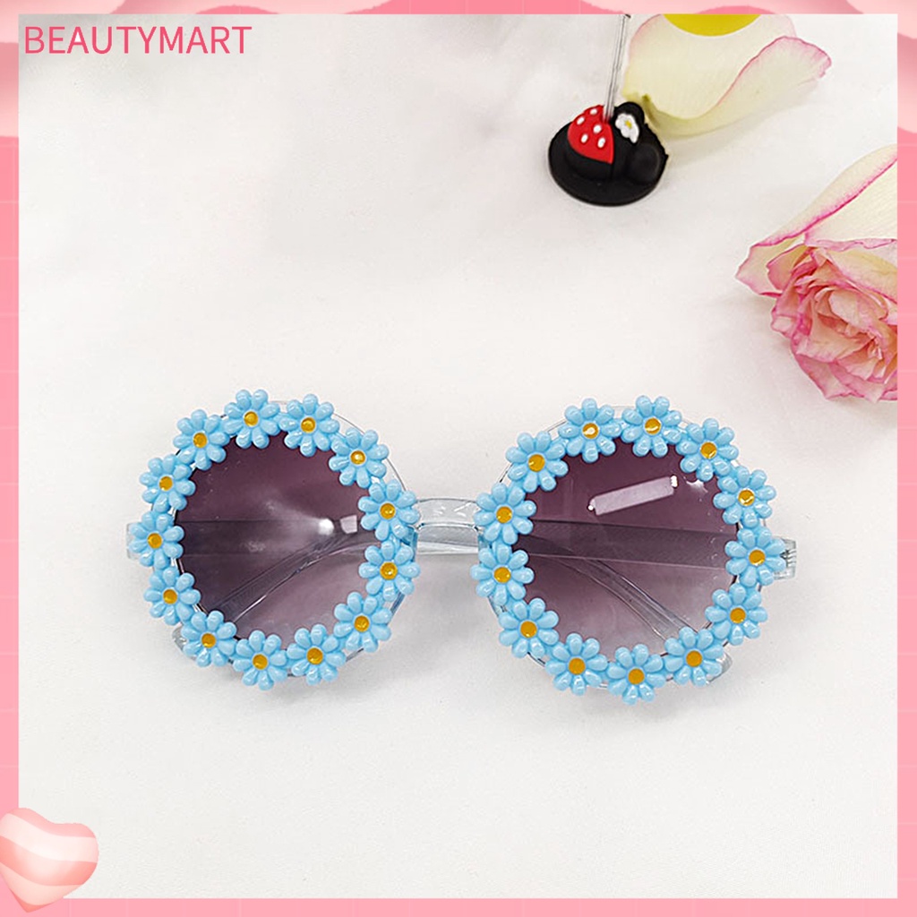Kính Mát Tròn Chống Tia UV Hình Hoa Hướng Dương Sáng Tạo Cho Bé