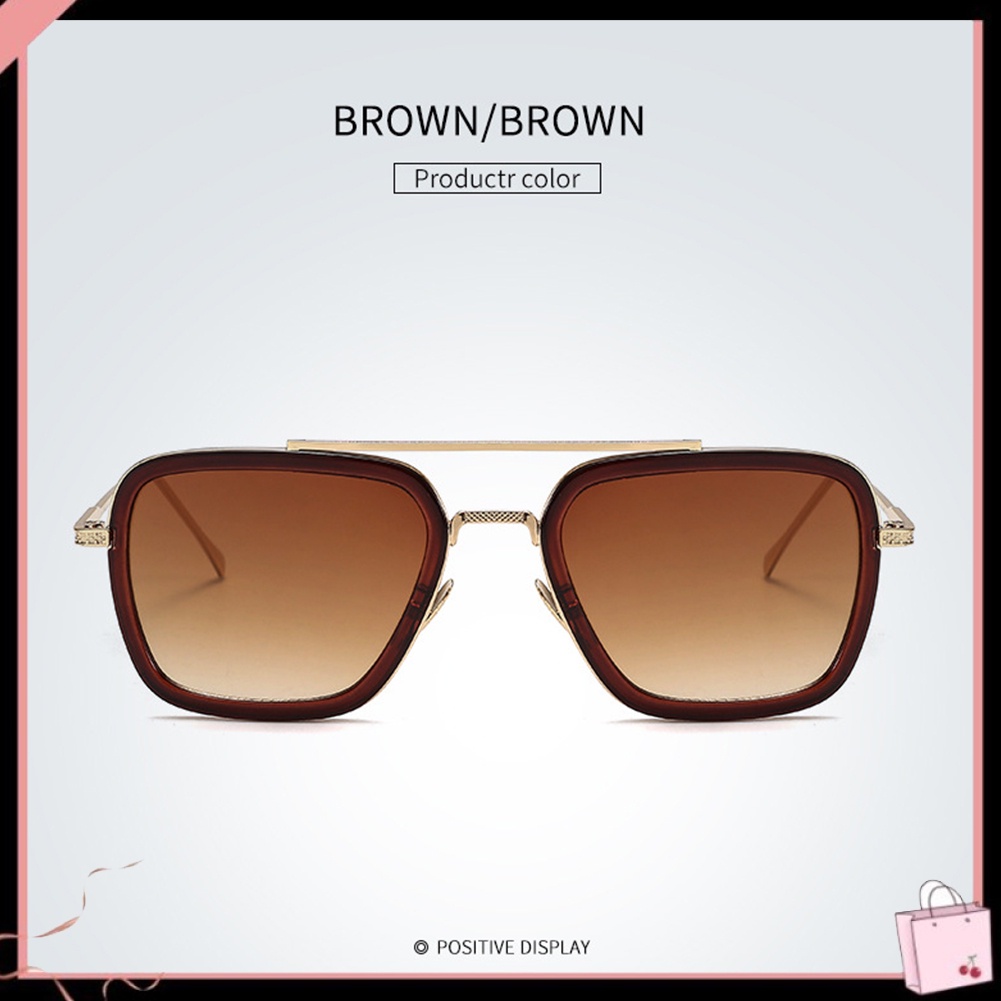 Kính Mát Vuông Tony Stark Bảo Vệ Mắt Dành Cho Nam Nữ