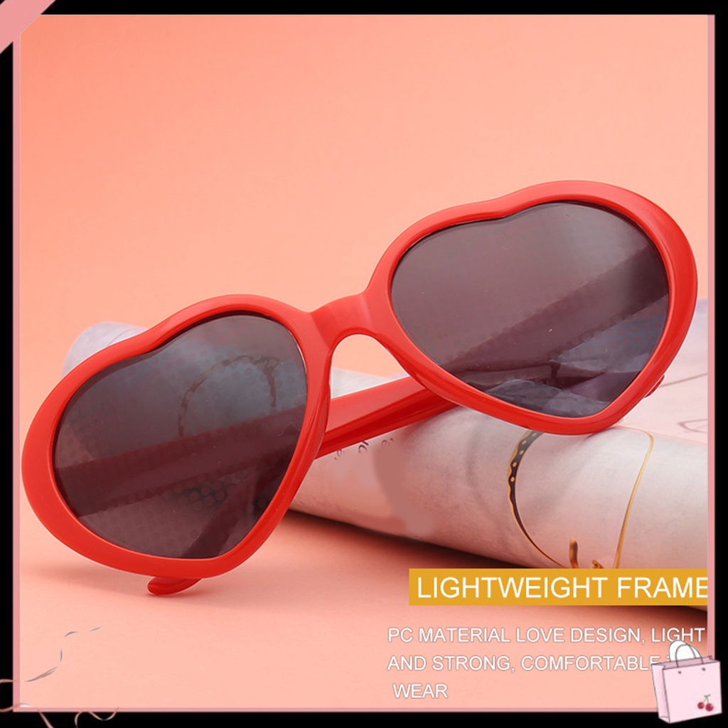 Kính Mát Hình Trái Tim Phản Quang Phong Cách Vintage Thời Trang Cho Nữ
