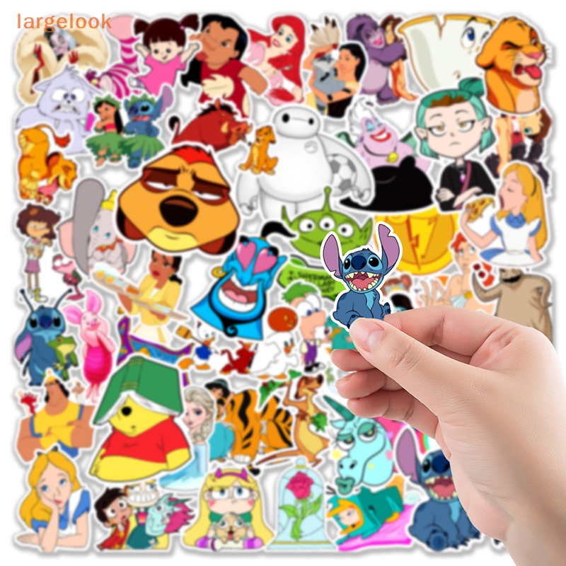 Bộ 50 Miếng Dán Hoạt Hình Disney Mix Trang Trí Laptop Guitar Guitar Hành Lý Ván Trượt Điện Thoại