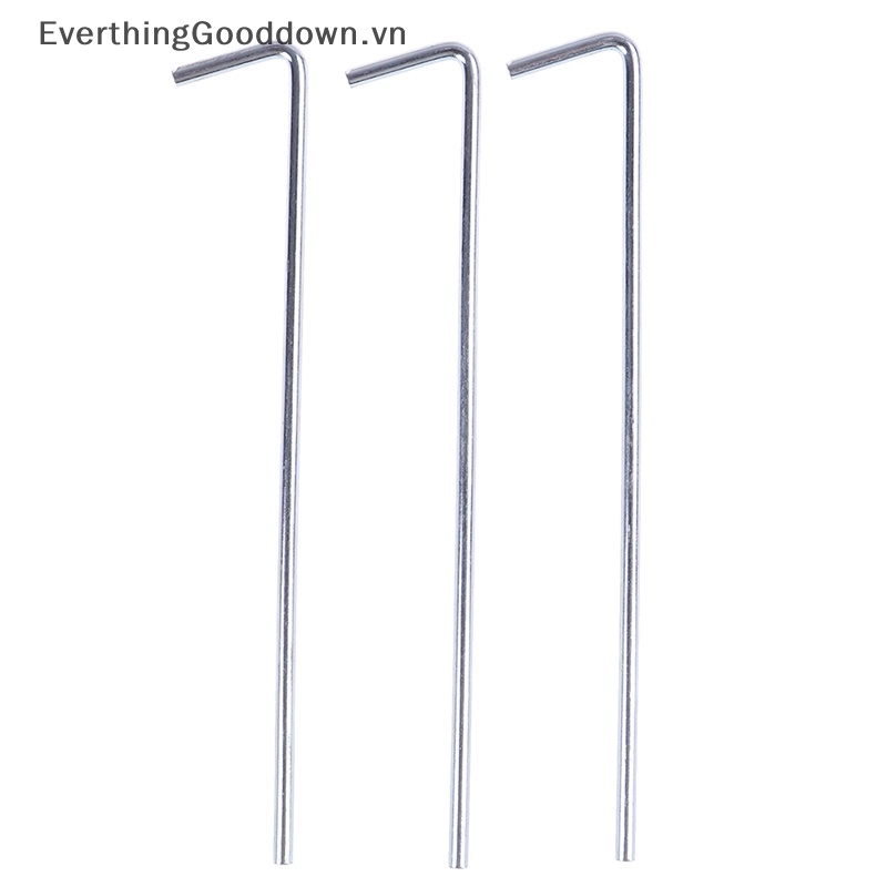Everthinggooddown Bộ 5 Cọc Kim Loại Cứng Cắm Lều Cắm Trại Chịu Được Sức Nặng