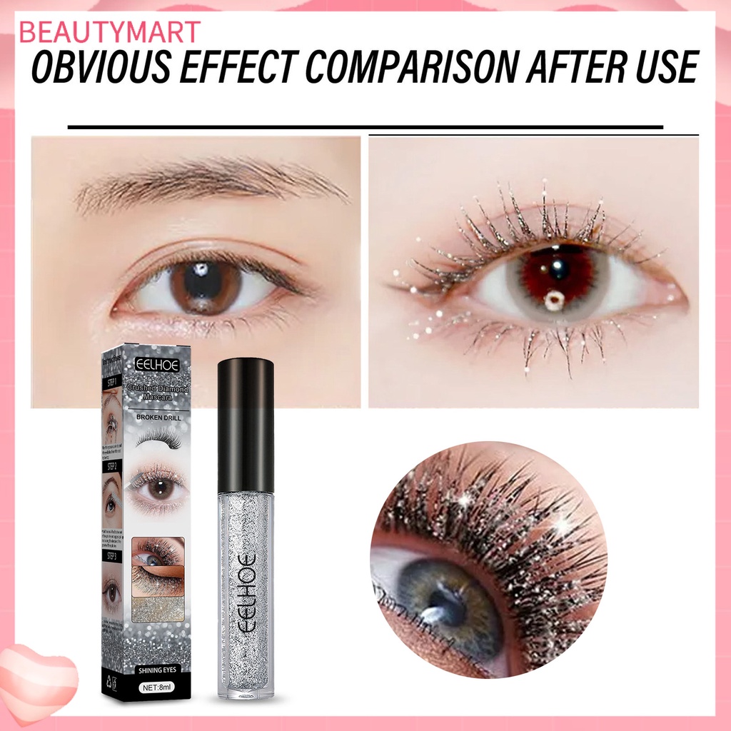 Mascara beautymart 8ml Nhanh Khô Chống Thấm Mồ Hôi Chống Nhòe Trang Điểm Dài Dày Và Cong Lông Mi