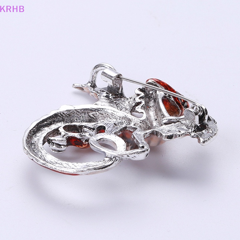 Trâm Cài Áo Hình Rồng Tráng Men Phong Cách Cổ Điển Cho Nữ Mới