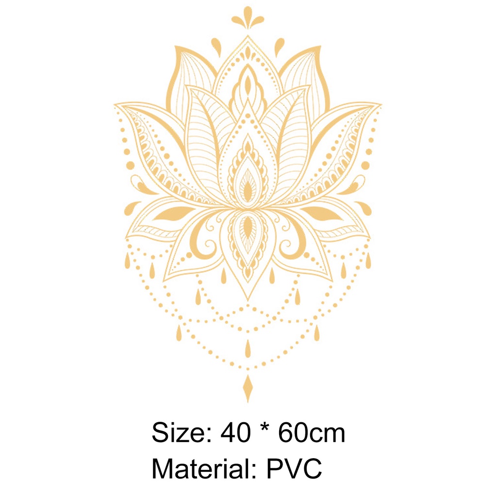 Miếng Dán Tường Bằng PVC Vinyl Hình Hoa Sen Độc Đáo Trang Trí Nhà Cửa