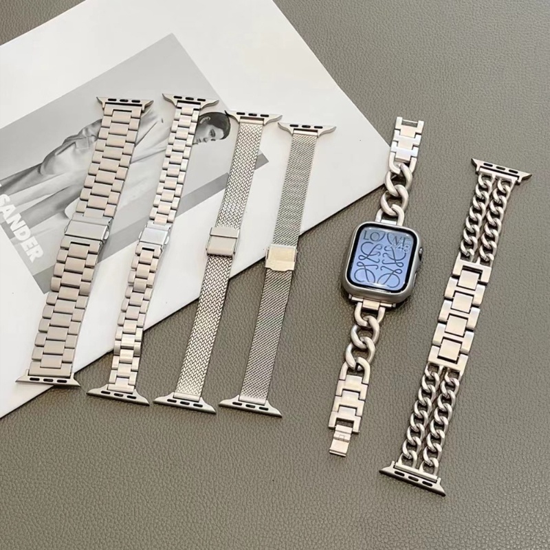 Dây Đeo Đồng Hồ Bằng Thép Không Gỉ 49mm 45mm 42mm 44mm 38mm 40mm 41mm Cho iWatch 8 7 6 3 5 4 3