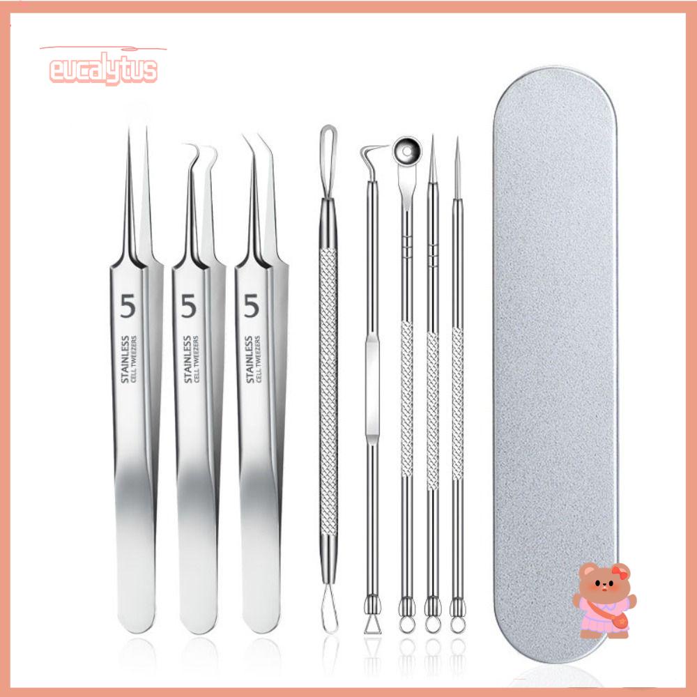 Bộ 7 Dụng Cụ Kẹp Cạo Và Đóng Gói Kim Nặn Mụn Làm Đẹp Cho Salon Làm Đẹp