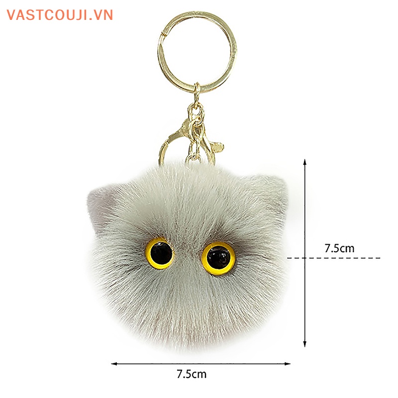 Móc Khóa Hình Mèo Nhồi Bông Đáng Yêu