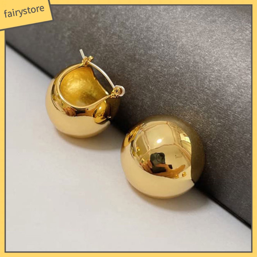 1 Đôi Bông Tai Hình Tròn Phong Cách Punk Tinh Tế Dành Cho Nữ