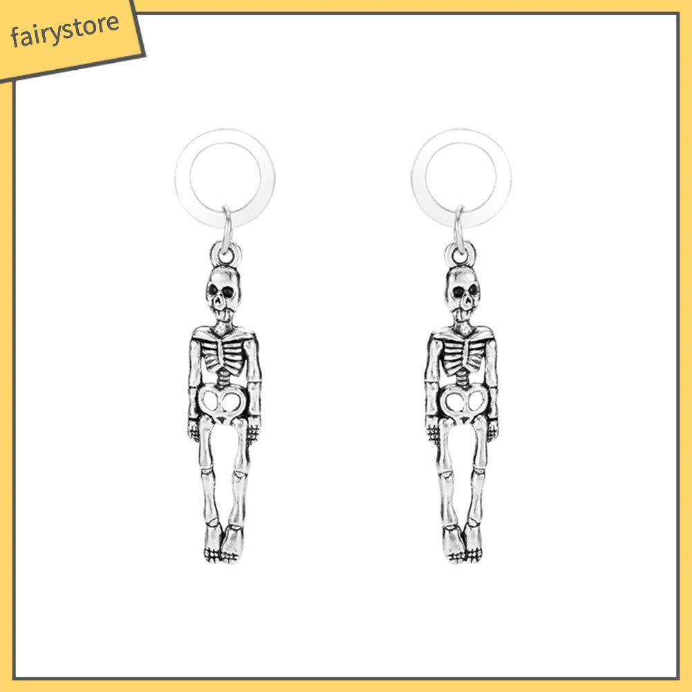 2 Đôi Bông Tai Hình Đầu Lâu Cá Tính