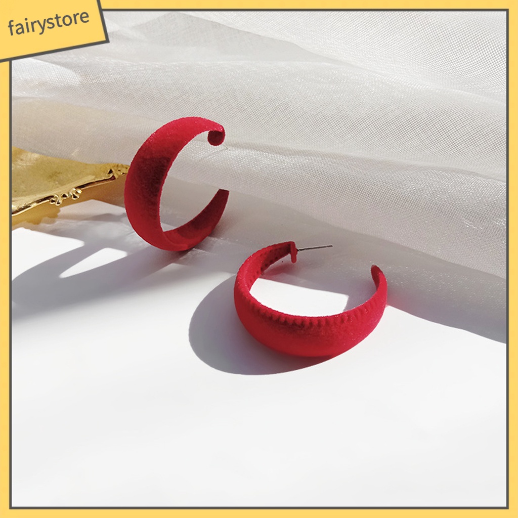 Đôi Khuyên Tai Tròn Phong Cách Vintage Thời Trang Cho Nữ