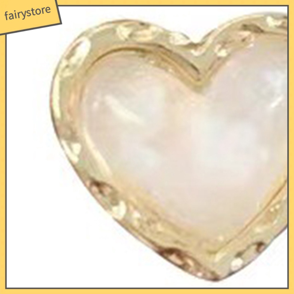 1 Đôi Bông Tai Hình Trái Tim Lấp Lánh Phong Cách Retro Dành Cho Nữ