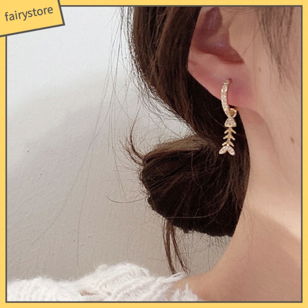 Bông Tai Hình Xương Cá Thanh Lịch Cho Nữ