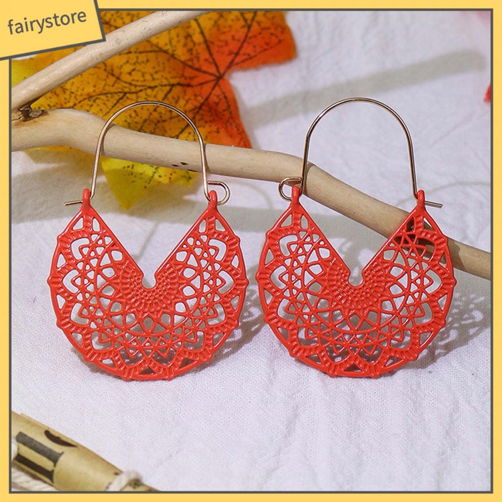 1 Đôi Bông Tai Hình Chữ V Phong Cách Vintage Dành Cho Nữ