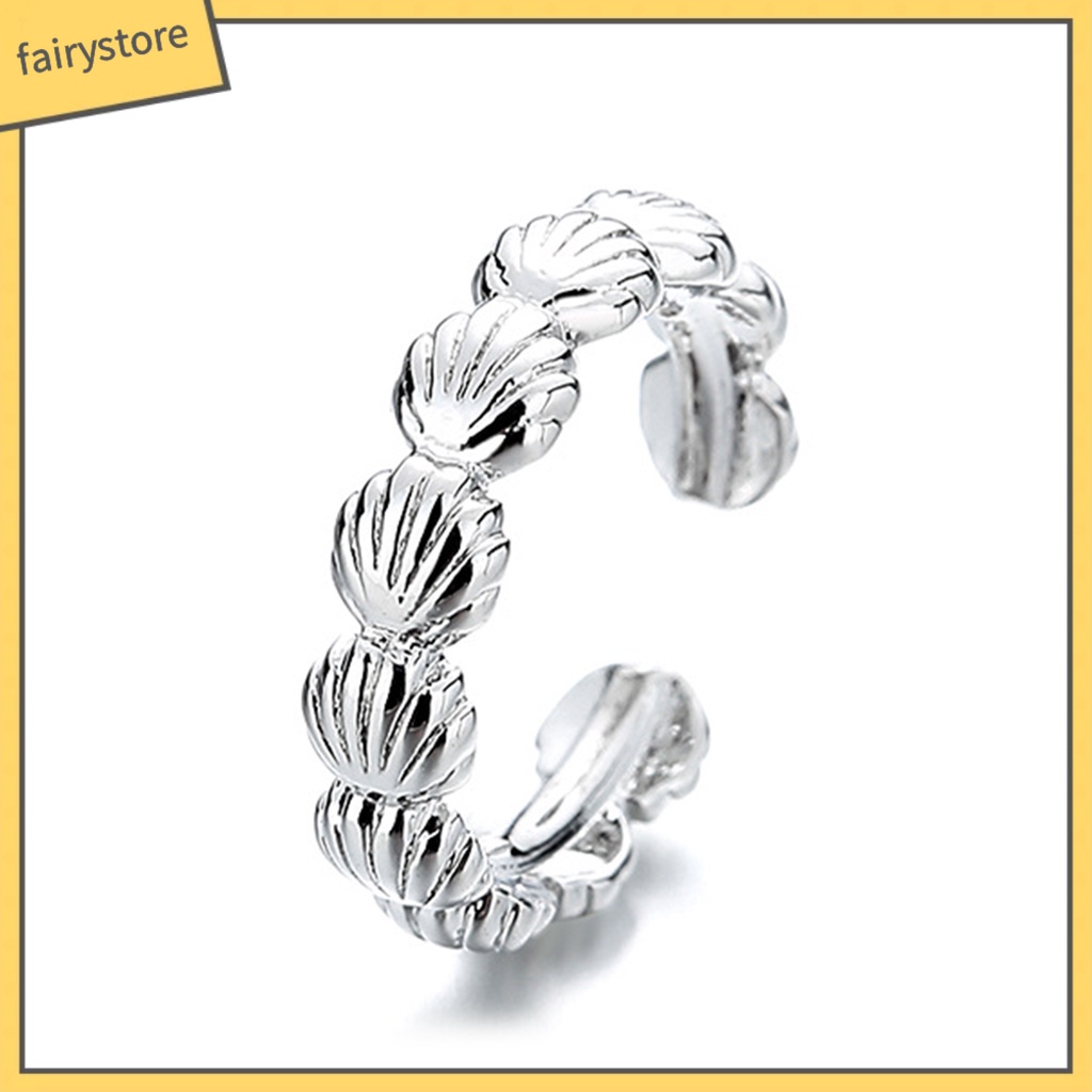 1 Khuyên Kẹp Vành Tai Hình Vỏ Sò Lấp Lánh Dễ Phối Đồ Thời Trang Cho Nữ