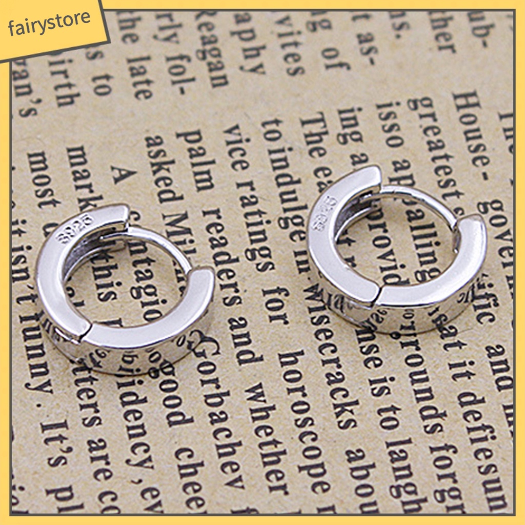 Khuyên Tai Tròn Mạ Bạc Đơn Giản Dùng Làm Quà Tặng Hằng Ngày