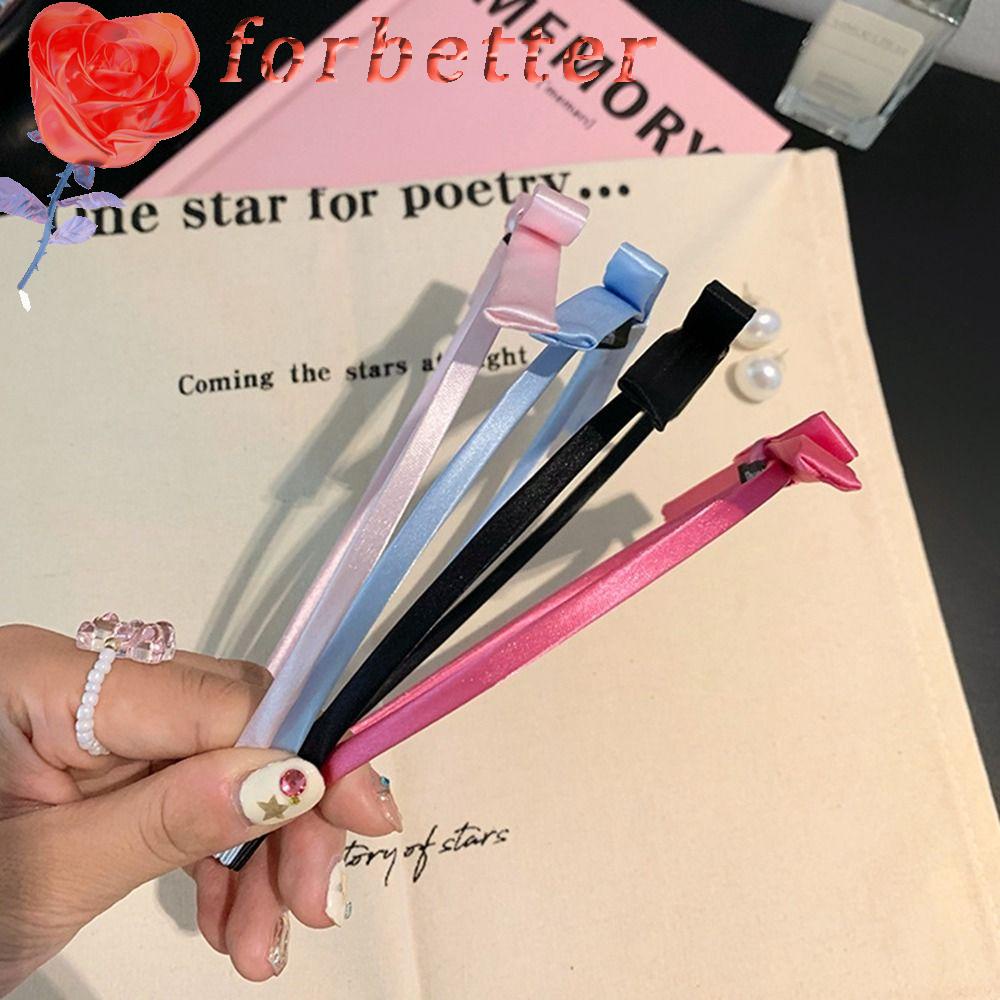 Băng Đô Cài Tóc Mỏng Đính Nơ Y2k Thời Trang Hàn Quốc Cho Nữ