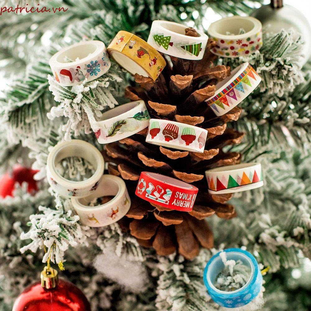 Cuộn Băng Keo Họa Tiết Giáng Sinh Trang Trí Sổ Tay DIY