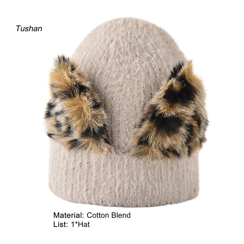 Mũ Beanie Mềm Mịn Trang Trí Hoạt Hình Xinh Xắn Cho Nữ
