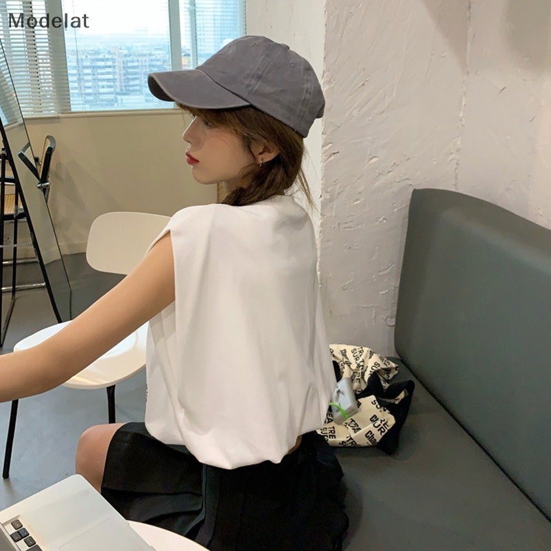 Mfc Áo Thun Không Tay Dáng Rộng In Chữ Phong Cách Hàn Quốc Cho Nữ WTD