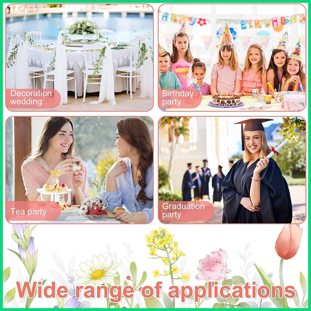 Bộ 20 Khăn Ăn Bằng Giấy Họa Tiết Hoa Thân Thiện Với Da Dùng Khi Đi Tắm / Làm Cocktail