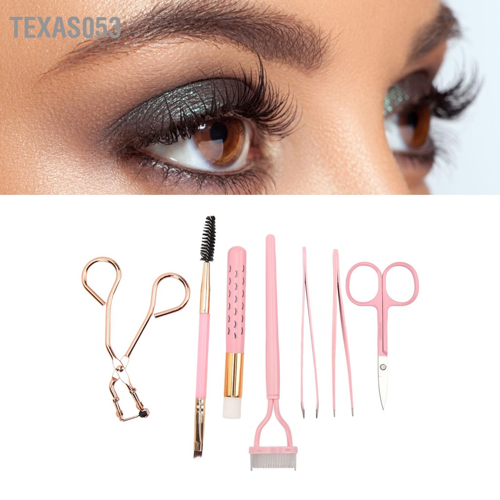 Texas053 7 cái Lông mi Công cụ trang điểm lông mày uốn chải