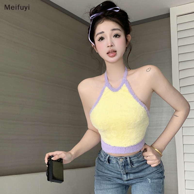 Áo Dệt Kim Hai Dây Hở Lưng Dáng Ôm Gợi Cảm Thời Trang Mùa Hè Dành Cho Bạn Nữ