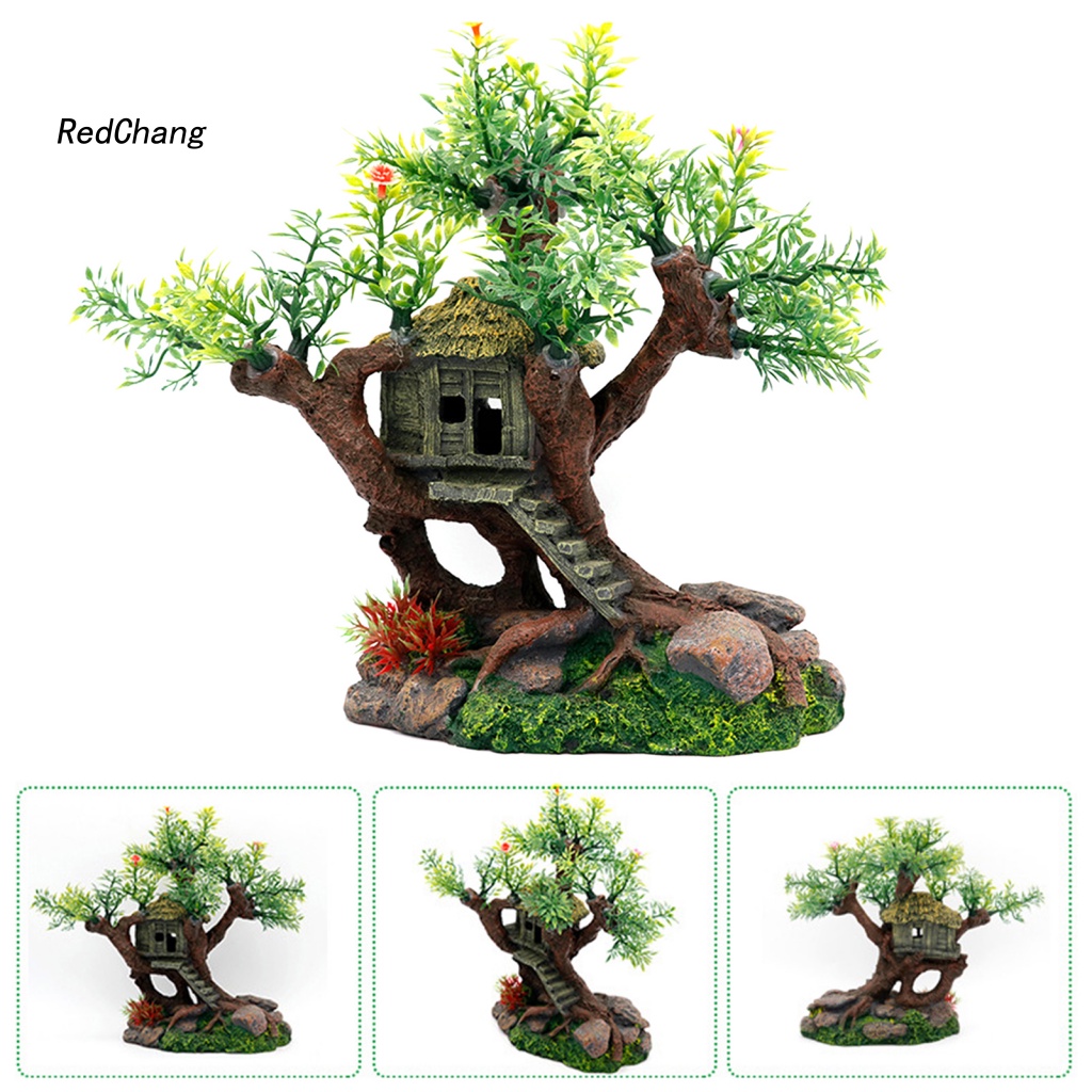 Đồ trang trí Ngôi Nhà Chim Nhân Tạo Bằng Nhựa Dùng Trang Trí Bể Cá