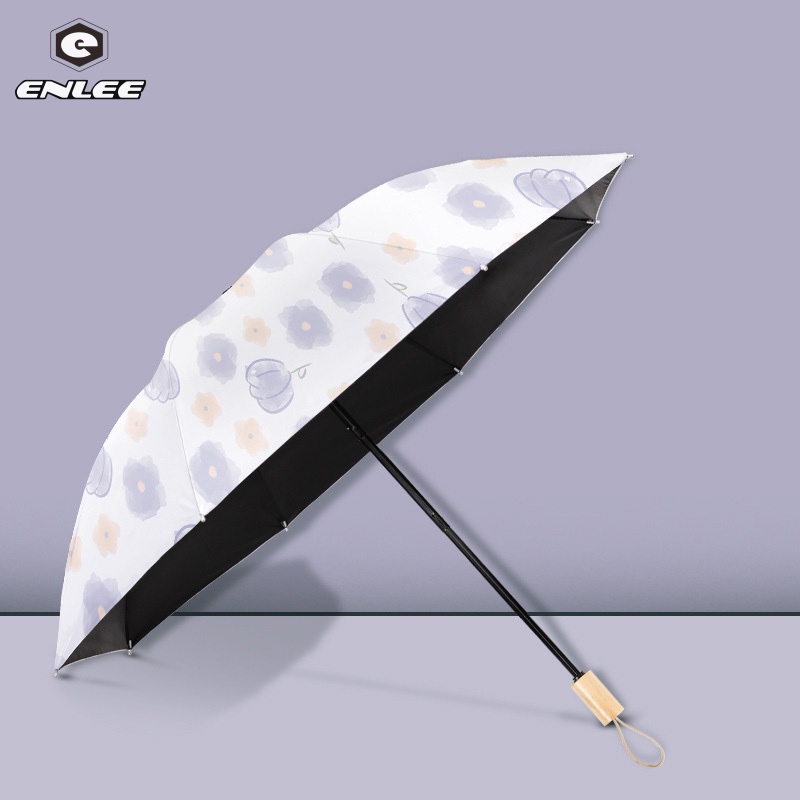 Enlee Dù Gấp Chống Nắng Và Tia UV Sơn Dầu vinyl Tự Động