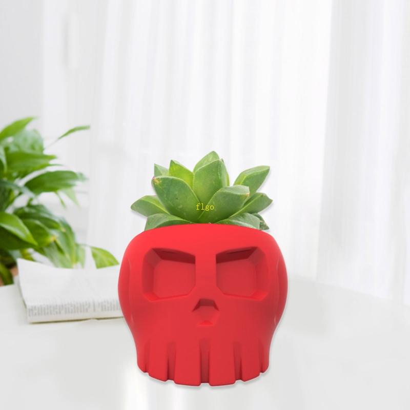 Khuôn Silicone Làm Giá Đỡ Bút Hình Đầu Lâu Độc Đáo