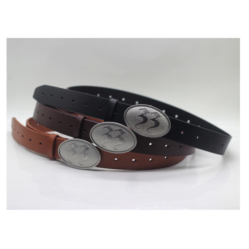 Thắt Lưng Khóa Tròn Họa Tiết Tia Chớp Thời Trang Cho Nữ